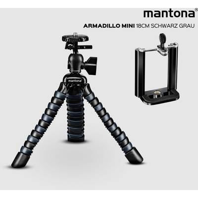 Mantona 22761 Mini állvány  Munkamagasság=80 - 180 mm Fekete, Szürke 