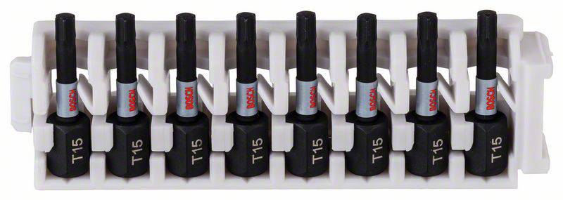 Bosch Accessories 2608522379 2608522379 Ütésszabályozó csavarhúzó készlet, 8 darab, T15-tel, 25 mm 25 mm