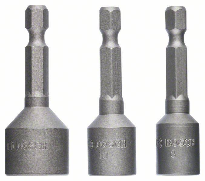 Bosch Accessories 2608551078 Dugókulcs betét 8 mm, 10 mm, 13 mm Meghajtás (csavarhúzó) Hatlap 50 mm 1 készlet