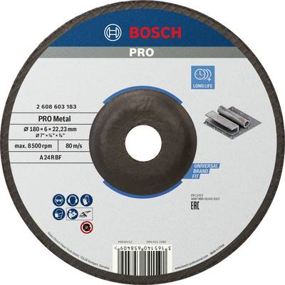 Bosch Accessories Bosch Power Tools 2608603183 Nagyolótárcsa, hajlított 180 mm 1 db Acél