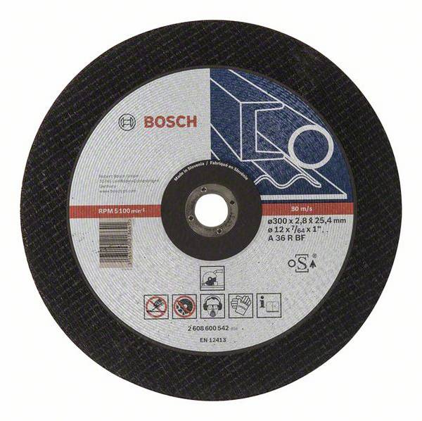 <br>  Bosch Accessories<br>  2608600542<br>  2608600542<br>  Vágótárcsa, egyenes<br>  300 mm<br>  1 db<br>  Acél<br>