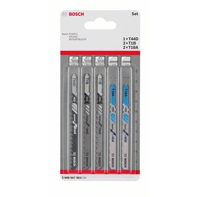 Bosch Accessories 2608667853 Homorítófűrészlap készlet fa és fém, 5 darab, kettős bütyök tengely 5 db