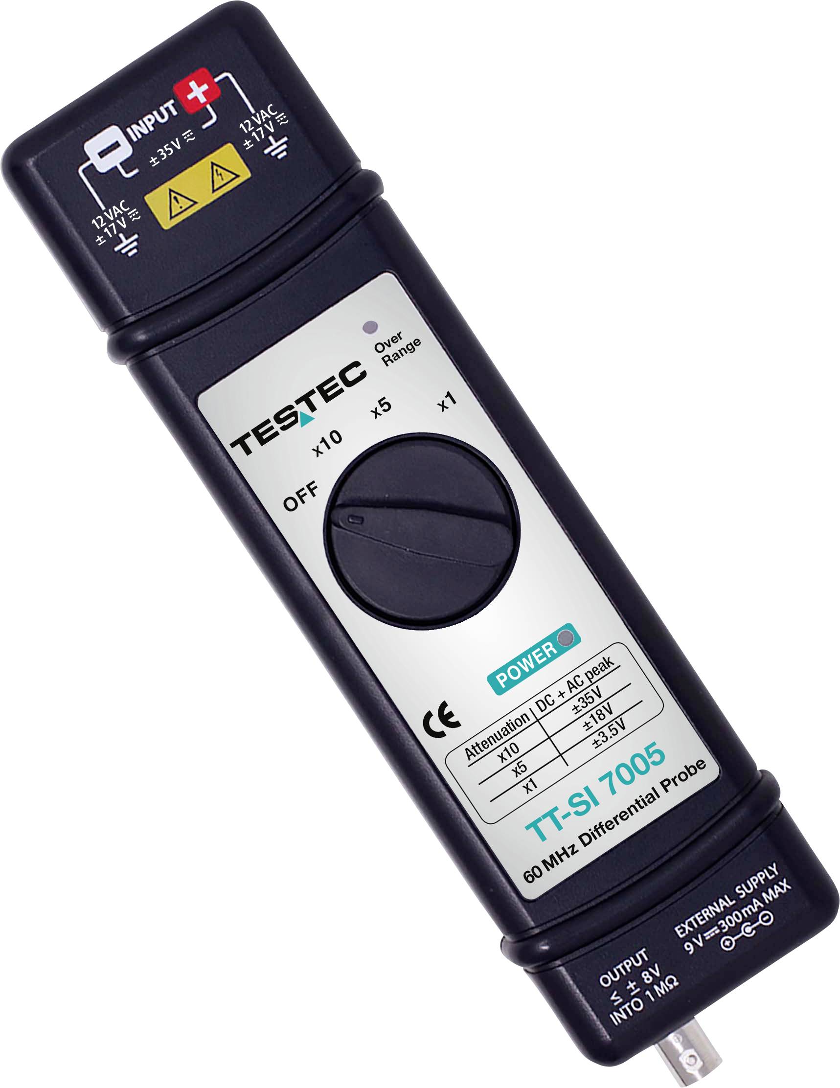 Testec TT-SI 7005 Differenciál mérőfej 60 MHz 1:1, 5:1, 10:1