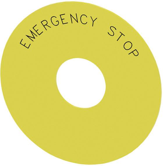 Siemens 3SU1900-0BC31-0DA0 3SU19000BC310DA0 kerek (Ø) 75 mm EMERGENCY STOP Sárga, Fekete 10 db