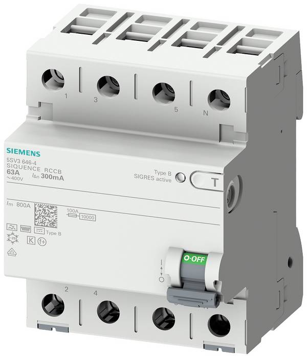 Siemens 5SV37444 5SV3744-4 Hibaáram védőkapcsoló B 0.5 A