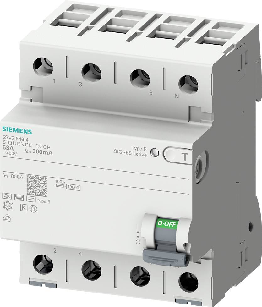 Siemens 5SV37464 5SV3746-4 FI védőkapcsoló Minden áramra érzékeny FI B 0.5 A-0