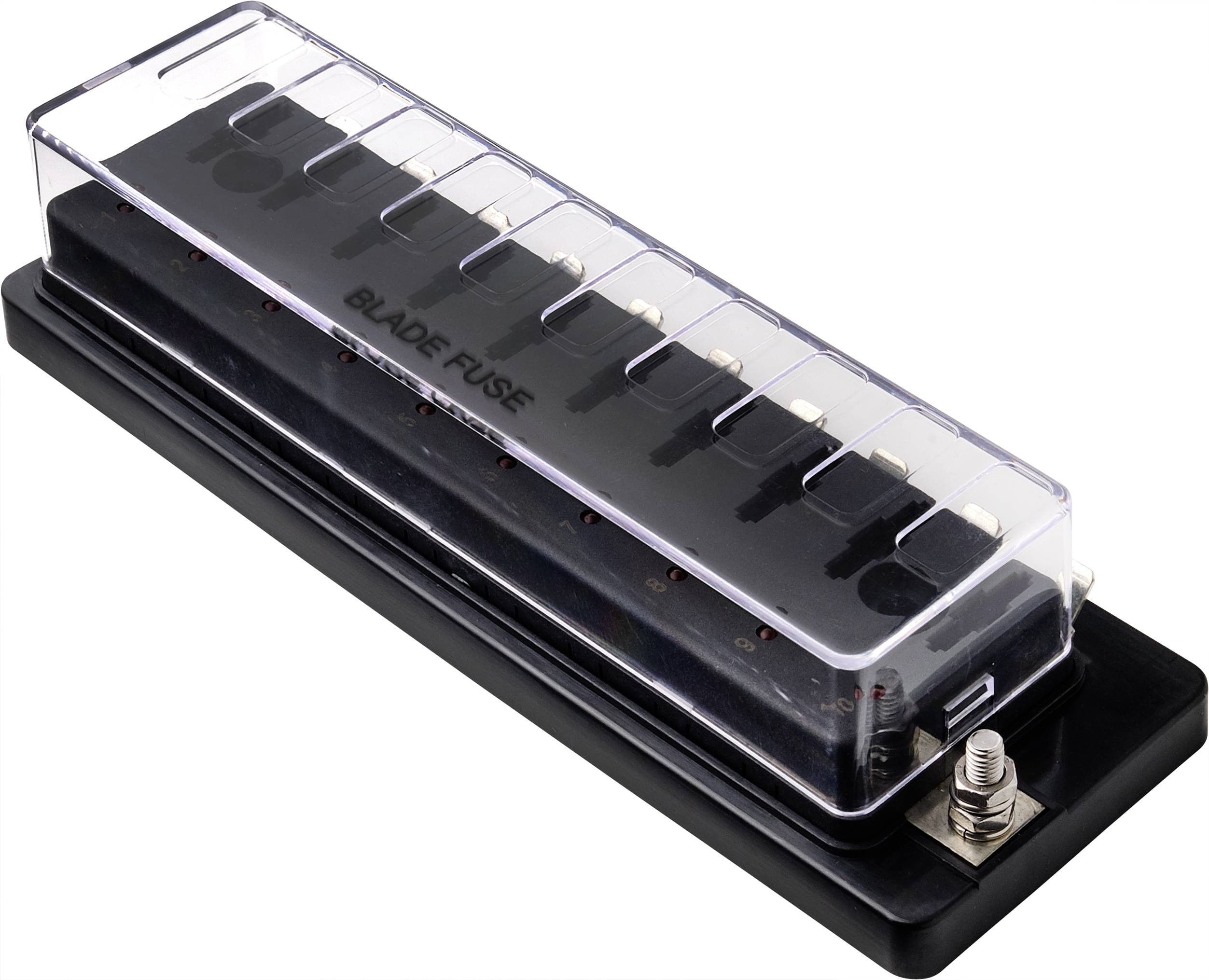TRU COMPONENTS TC-9070380 TC-9070380 Autó biztosítéktartó Állapotjelzővel Alkalmas Lapos biztosíték 30 A 32 V/DC 1 db
