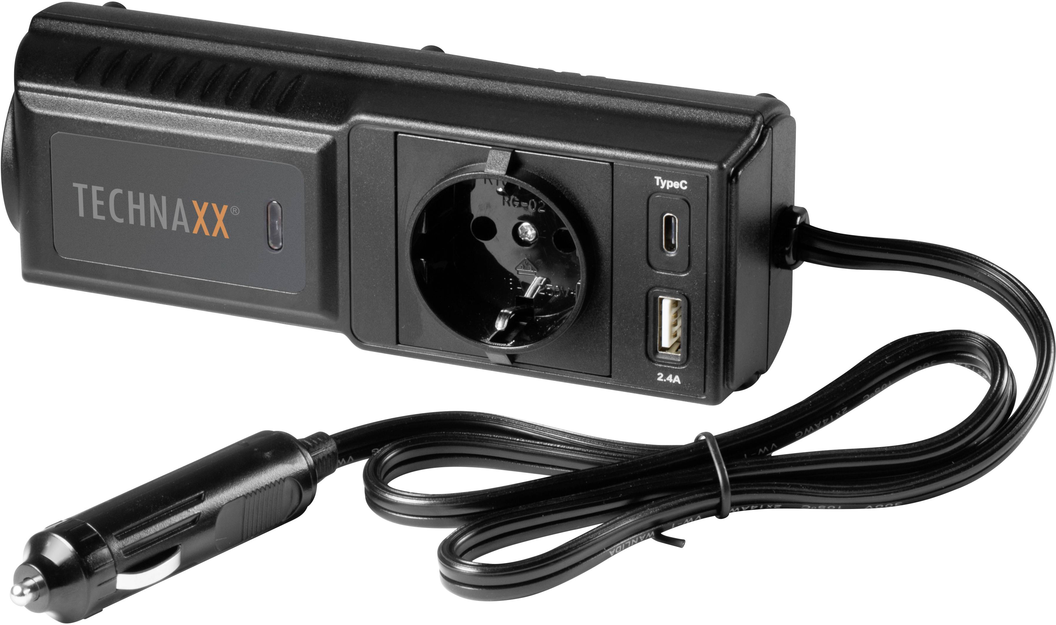 'TECHNAXX' autós elosztó USB-csatlakozókkal és szivargyújtó foglalattal, amely további töltési lehetőségeket biztosít utazás közben.