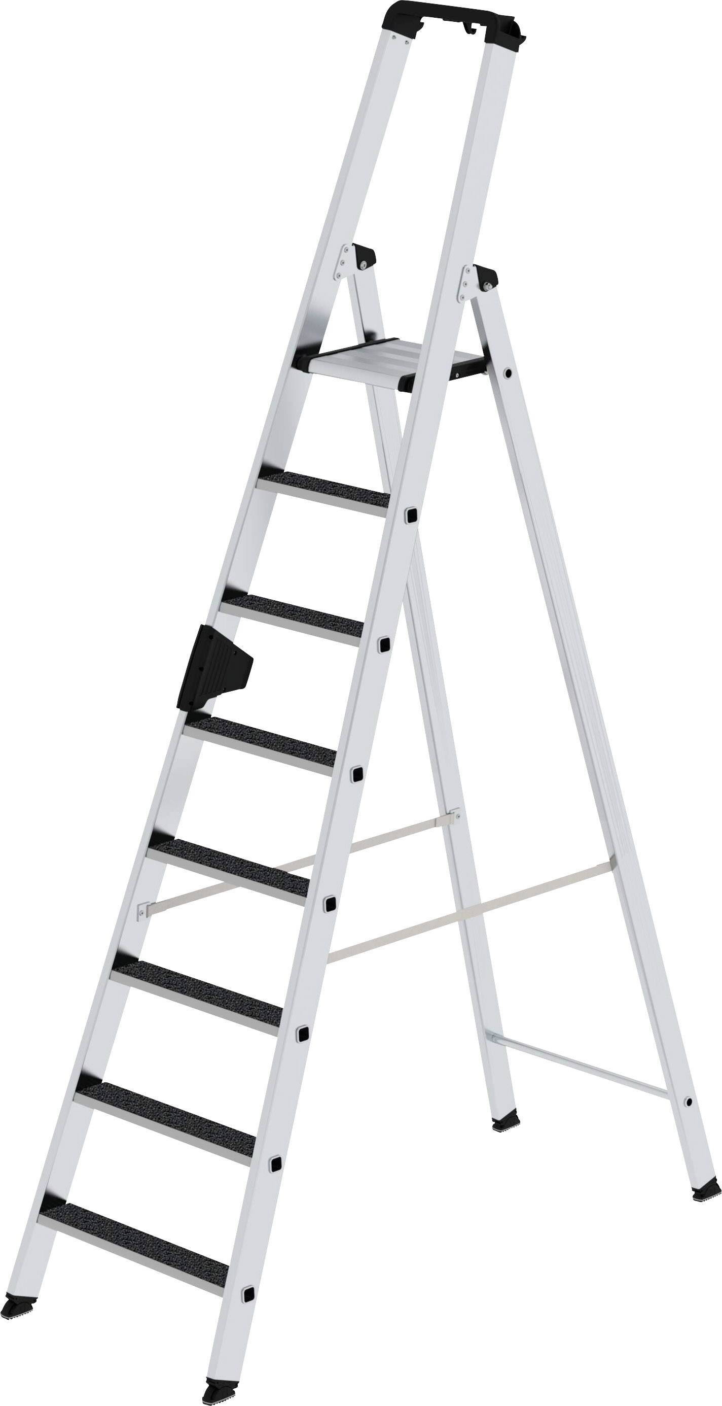 MUNK Günzburger Steigtechnik MUNK 41628 Alumínium Több fokos álló létra Munkamagasság (max.): 4 m Élénk szürke (RAL 7035) 12 kg