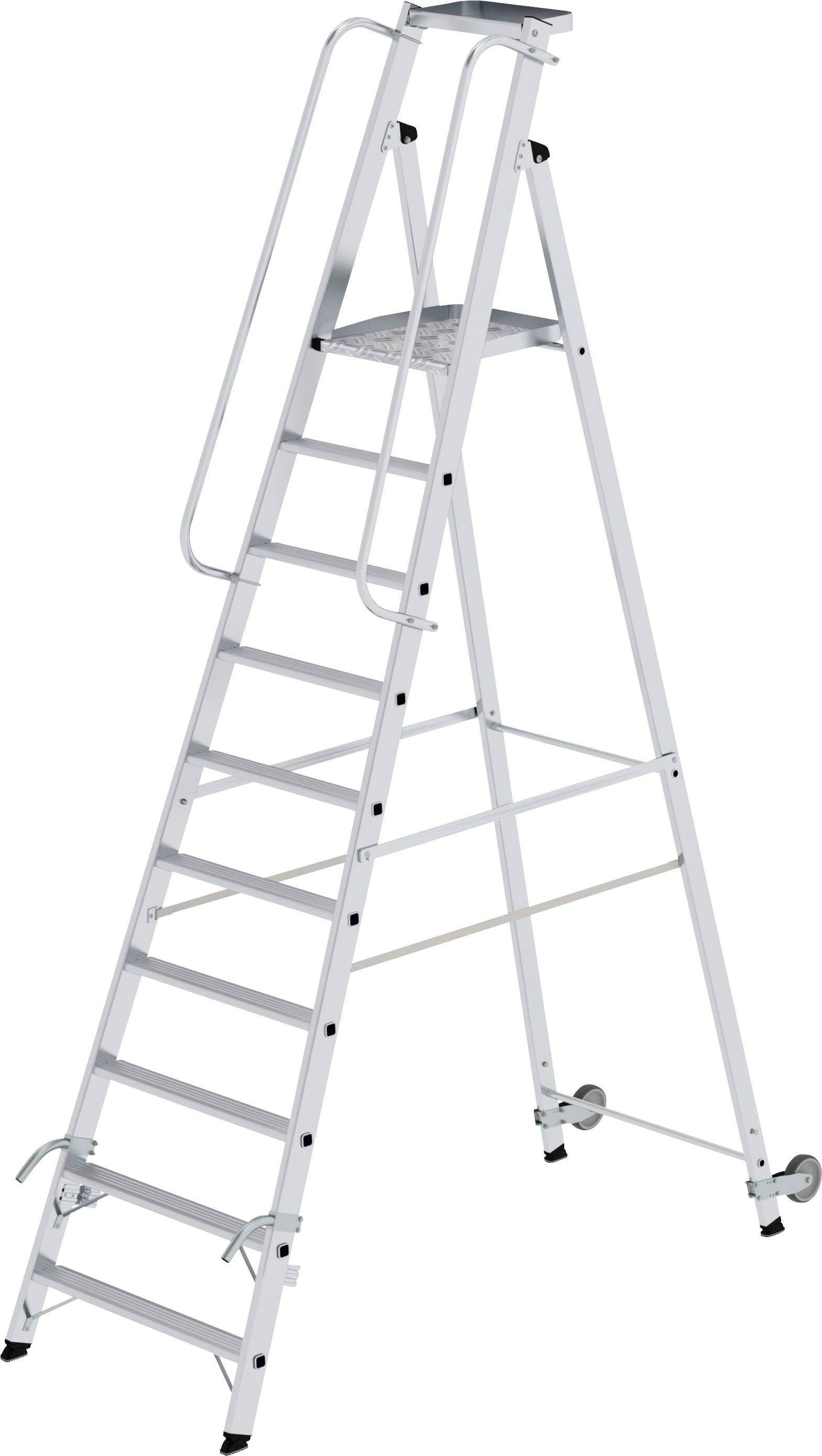 MUNK Günzburger Steigtechnik 51090 Alumínium Platform létra Szerelés szerszámmal Munkamagasság (max.): 4.35 m