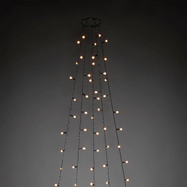 Konstsmide 6367-820 LED-es karácsonyfa fényfüzér  Beltérre EEK: G (A - G) Hálózati adapterről üzemeltetett Fényforrások száma 150 LED Borostyán Megvilágított hossz: 1.8 m