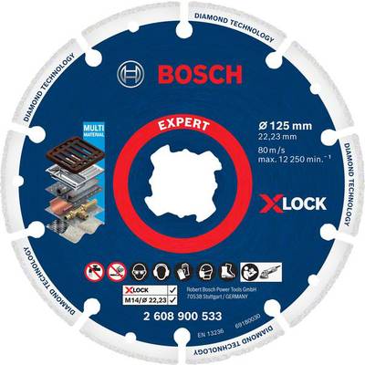 X-LOCK gyémánt vágótárcsa Ø 125 x 22,23 mm, Bosch Accessories 2608900533