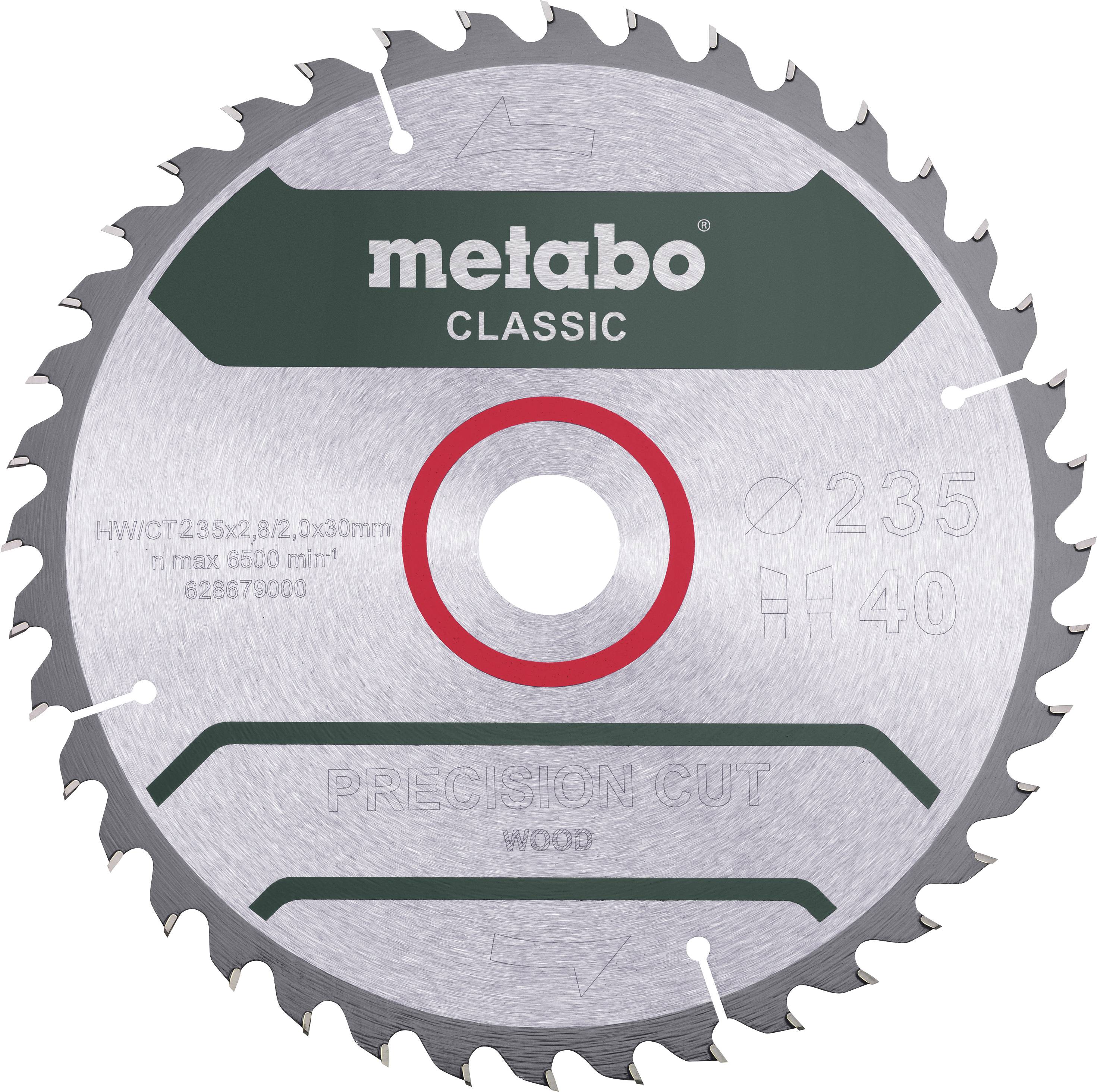 Metabo 628680000 Körfűrészlap 235 x 30 x 2 mm Fogak száma (collonként): 40 1 db