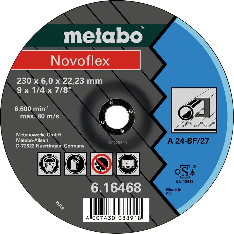 Metabo 616460000 Nagyolótárcsa, hajlított Furat átmérő 22.23 mm 25 db