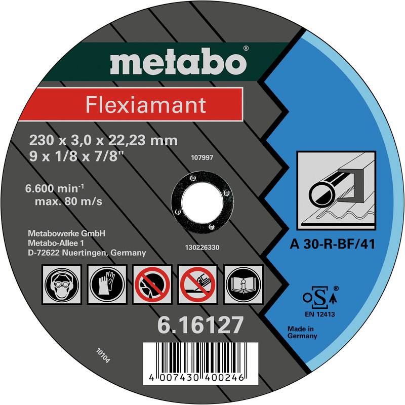 Metabo 616302000 Vágótárcsa, hajlított 230 mm 25 db Fém