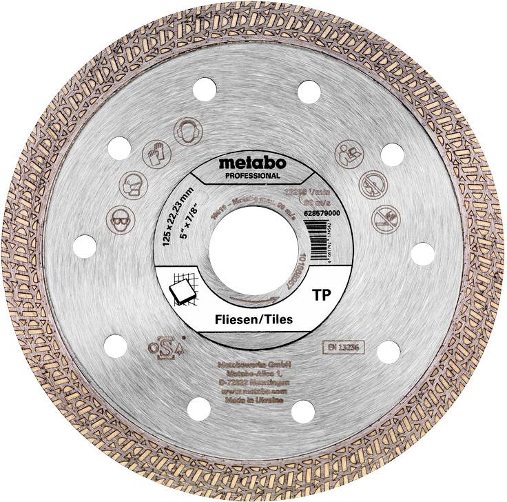 Metabo 628579000 Gyémánt bevonatú vágótárcsa Ø 125 mm Furat átmérő 22.23 mm 1 db