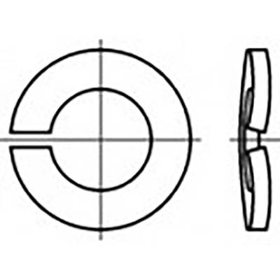 TOOLCRAFT  TO-6854322 Rugós gyűrűk Belső Ø: 5 mm  DIN 128   Rugóacél Cinkezett 1000 db