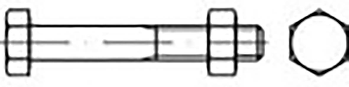 TOOLCRAFT TO-6855708 Hatlap csavar M6 20 mm Külső hatlap DIN 601 Acél Cinkezett 100 db