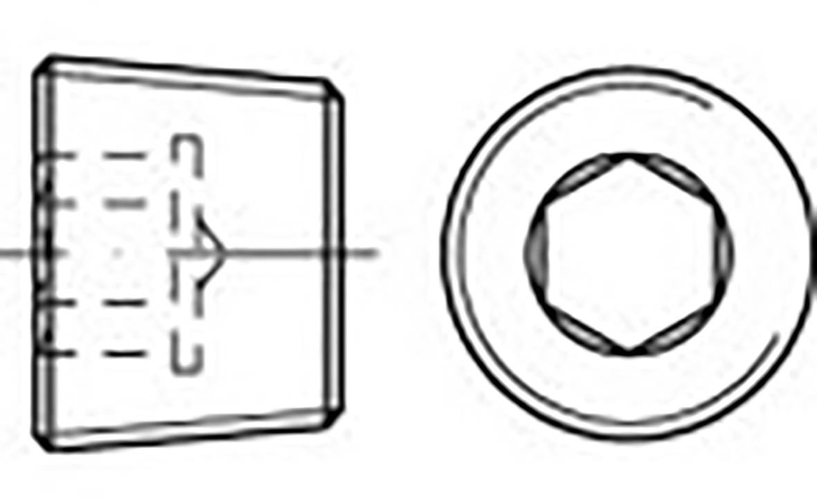 TOOLCRAFT TO-6855789 Zárócsavar M38 Belső hatlapú DIN 906 Acél 10 db