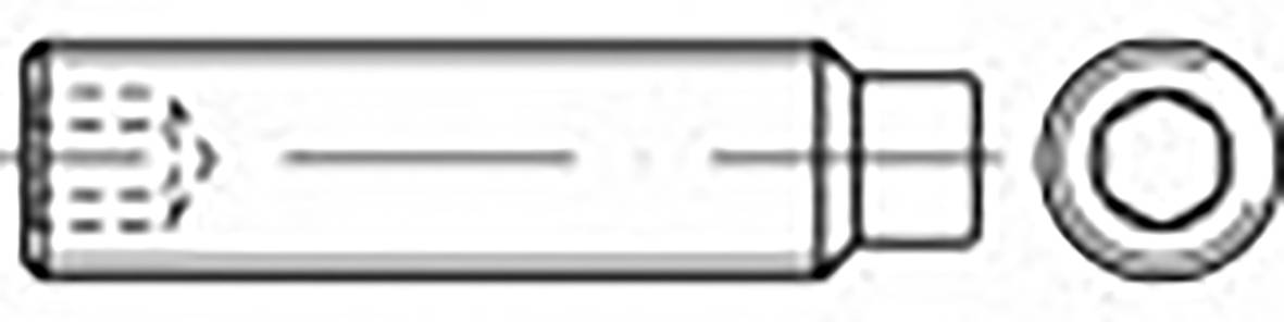 TOOLCRAFT TO-6857367 Menetes stift M5 18 mm Acél Edzett 500 db
