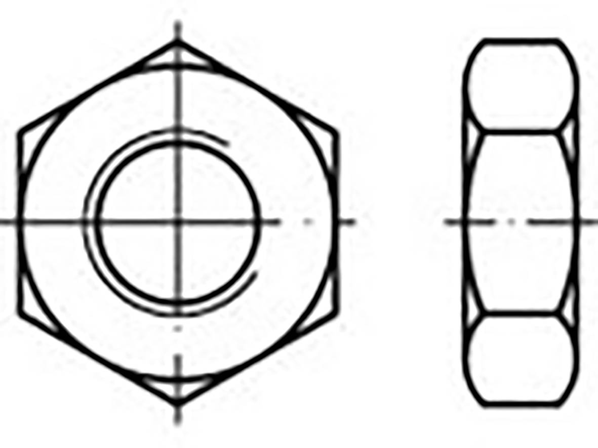 TOOLCRAFT TO-6861186 Hatlap anyák M12 DIN 936 Acél 500 db