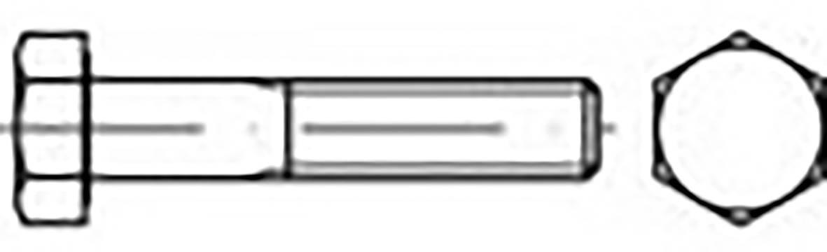 TOOLCRAFT TO-6861621 Hatlap csavar M24 70 mm Külső hatlap DIN 960 Acél 25 db
