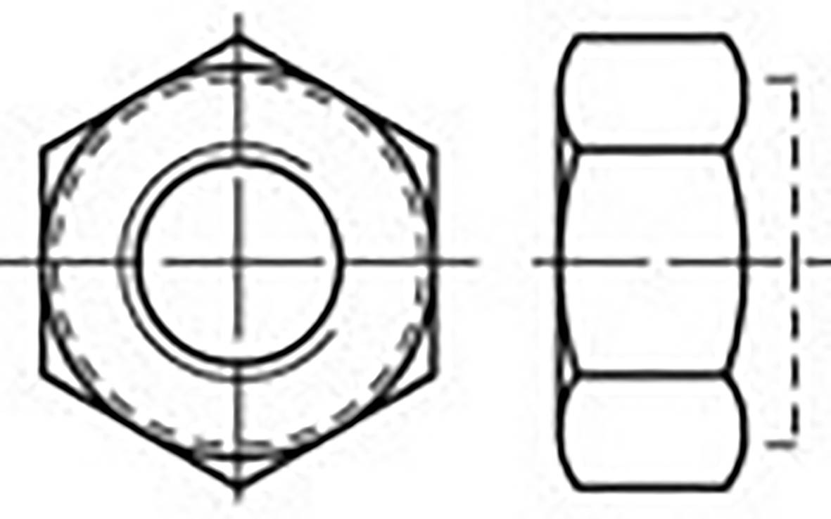 TOOLCRAFT TO-6864504 Hatlap anyák M4 DIN 982 Nemesacél V2A A2 1000 db