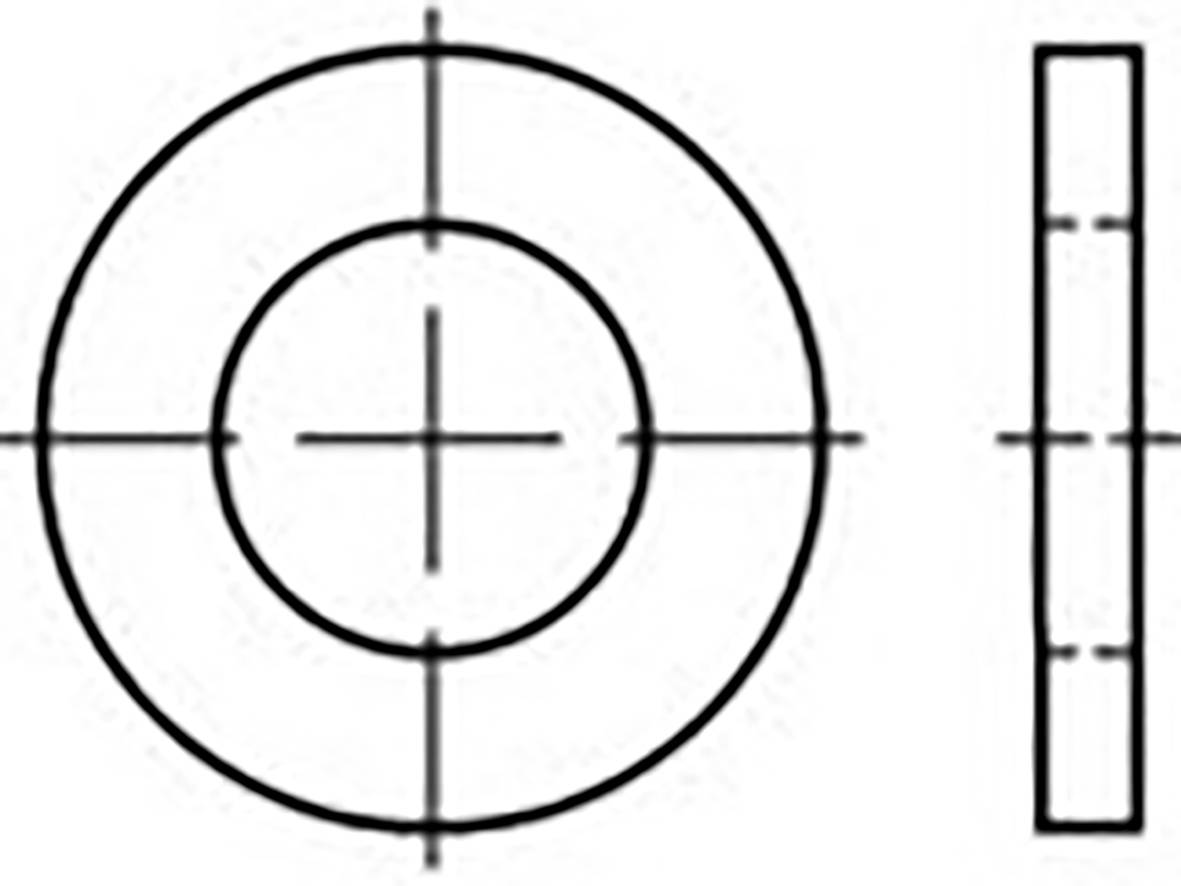 Alátét 7 mm 12 mm Acél Cinkezett 1000 db TOOLCRAFT TO-6865824