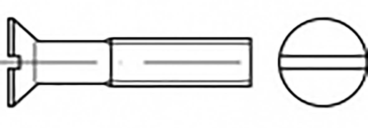 TOOLCRAFT TO-6866997 Süllyesztett csavarok M4 6 mm Egyeneshornyú Acél 2000 db