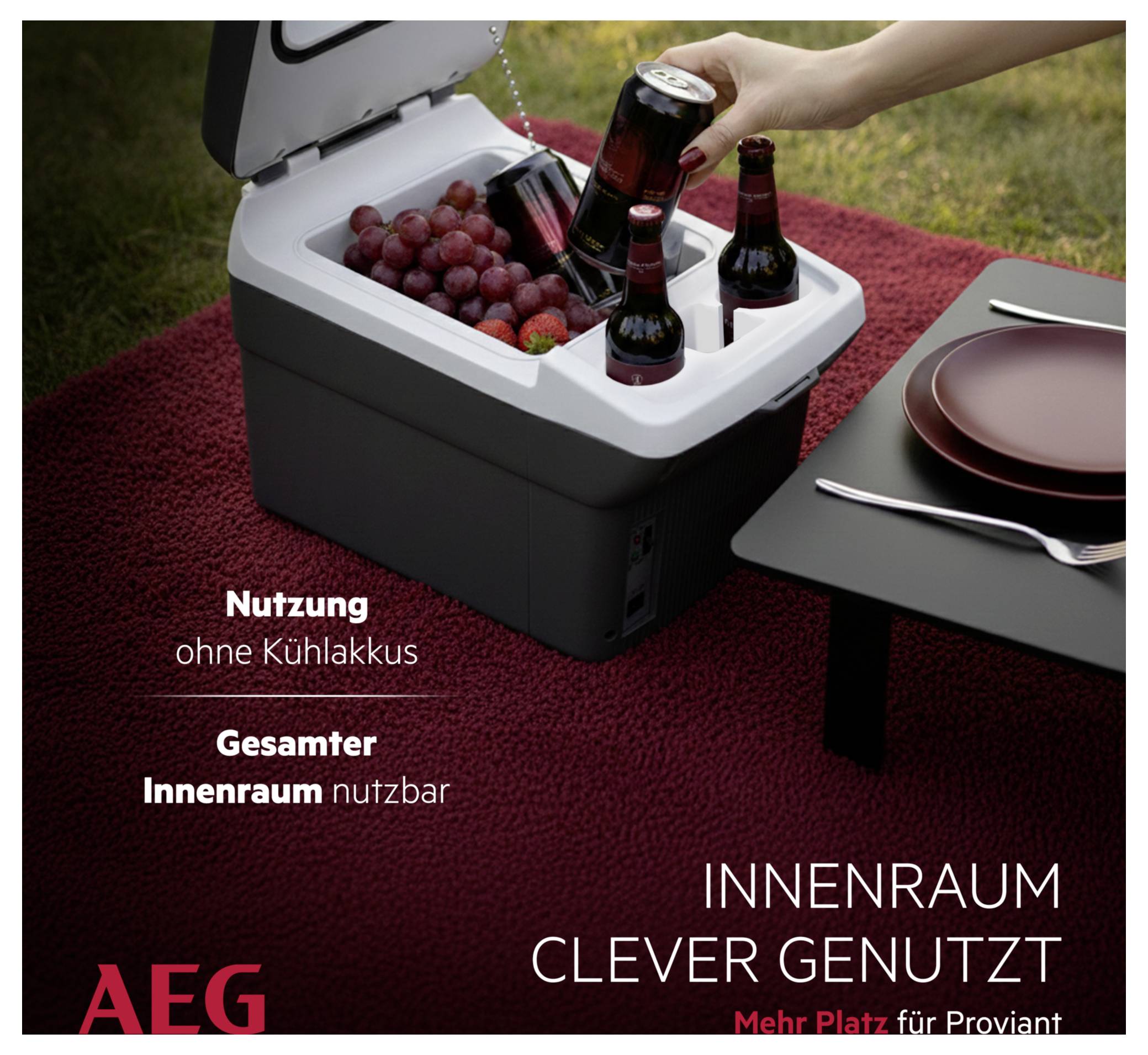 Autós hűtőláda, melegítő láda AEG Bordbar BK16 12 V/DC Szürke 16 l-7