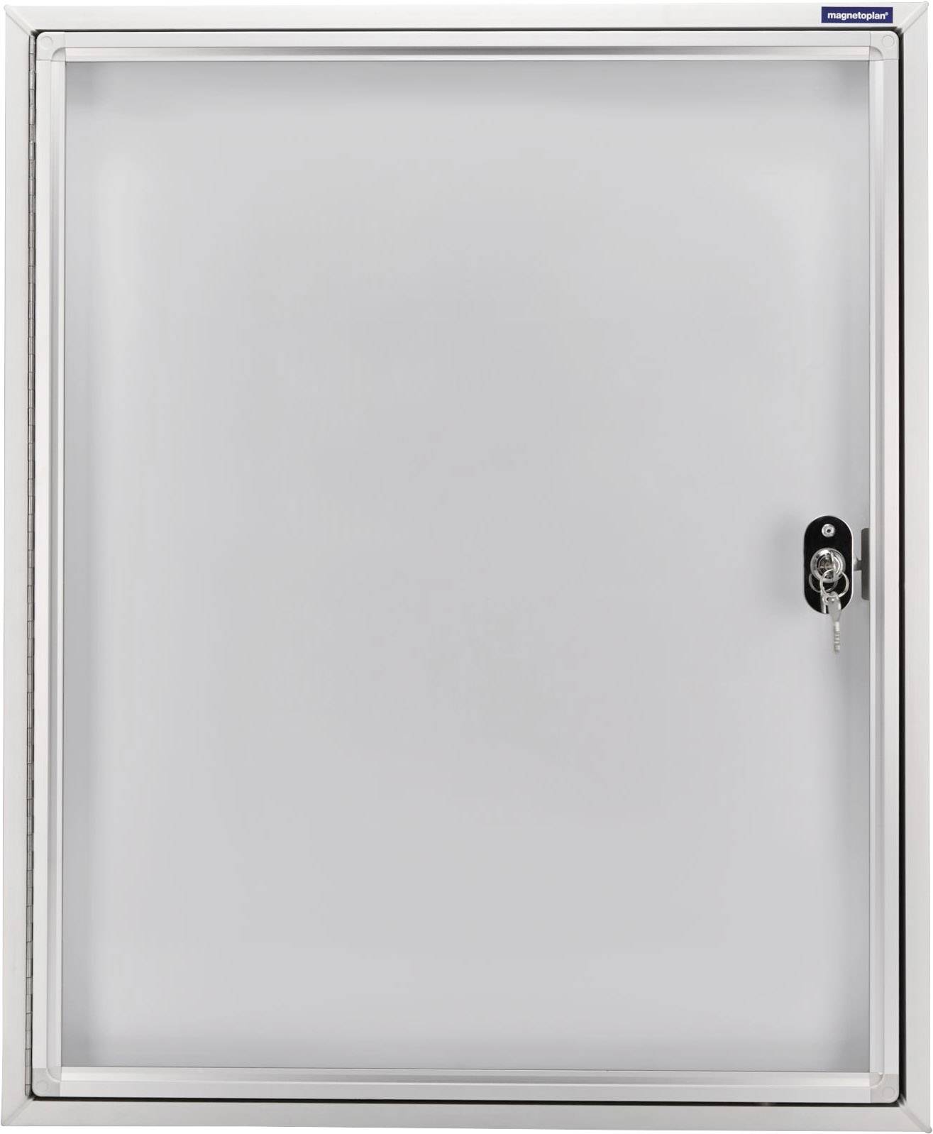 Fémszekrény átlátszó ablakkal és zárral a jobb oldalán. Nem tartalmaz látható tartalmat.