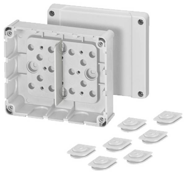 Hensel 6000040 Elosztó doboz halogénmentes, Plombálható (H x Sz) 139 mm x 119 mm  1 db