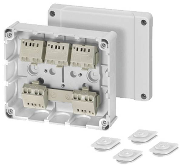 Hensel 60000765 Elosztó doboz halogénmentes, Plombálható (H x Sz) 139 mm x 119 mm  1 db