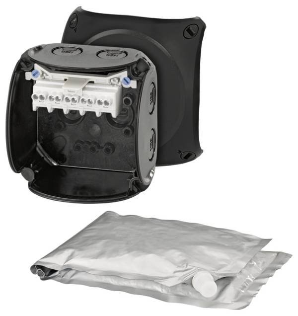 Hensel 62000098 Elosztó doboz halogénmentes, Plombálható, Időjárásálló (H x Sz) 93 mm x 93 mm  1 db