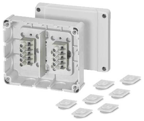 Hensel 6000042 Elosztó doboz halogénmentes, Plombálható (H x Sz) 139 mm x 119 mm  1 db