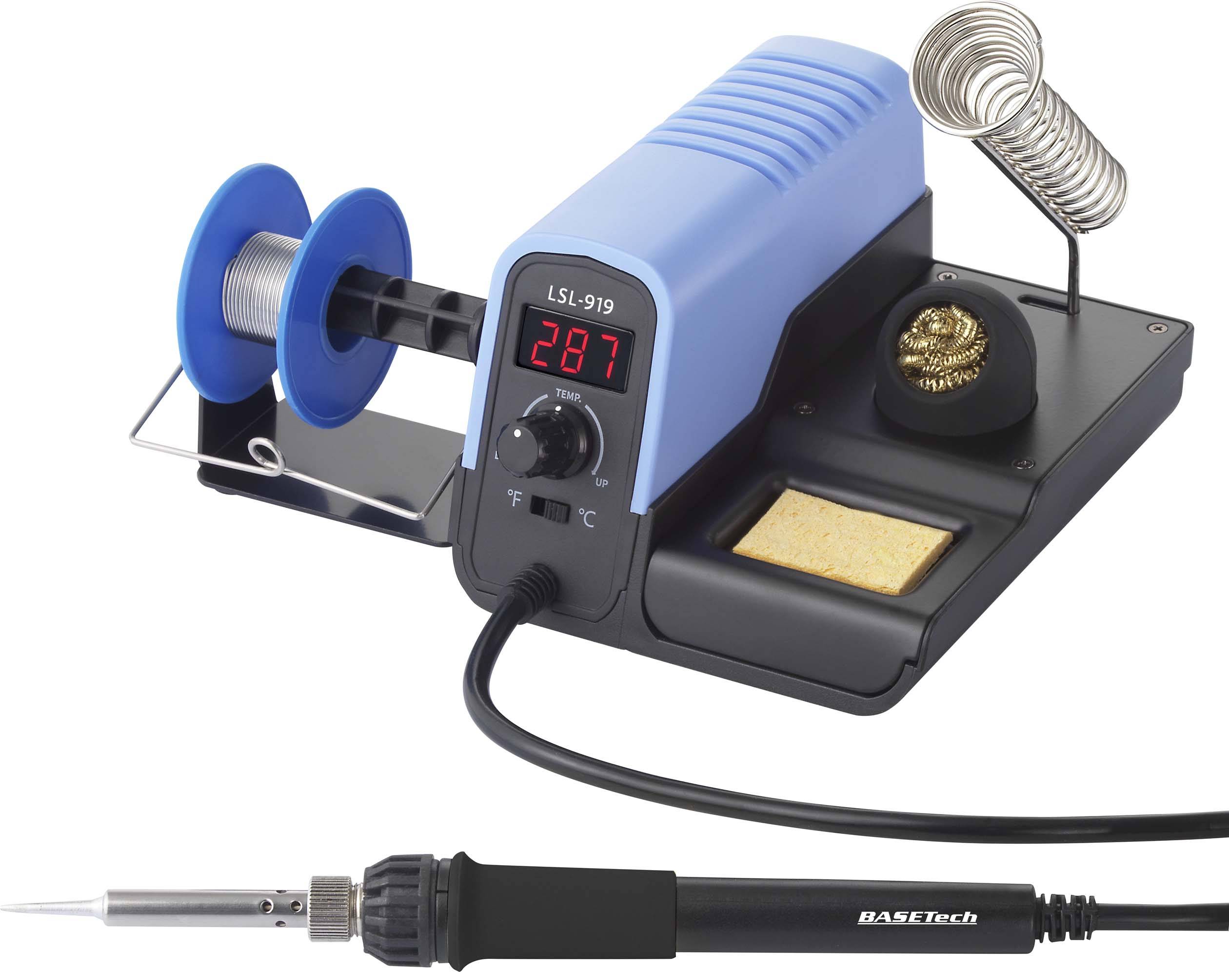 Digitális forrasztóállomás ónnal 30 W 160 - 480°C , Basetech LSL-919