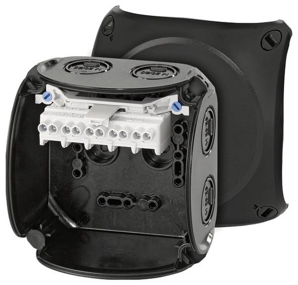 Hensel 62000050 Elosztó doboz halogénmentes, Plombálható, Időjárásálló (H x Sz) 104 mm x 104 mm  1 db