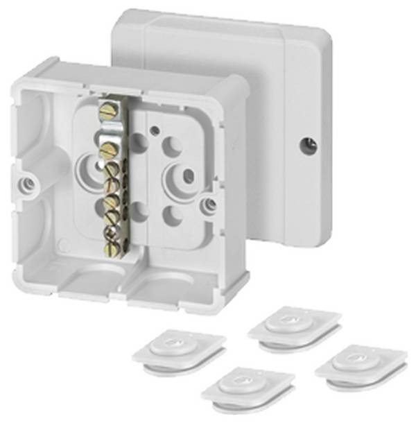 Hensel 6000039 Elosztó doboz halogénmentes, Plombálható (H x Sz) 88 mm x 88 mm  1 db