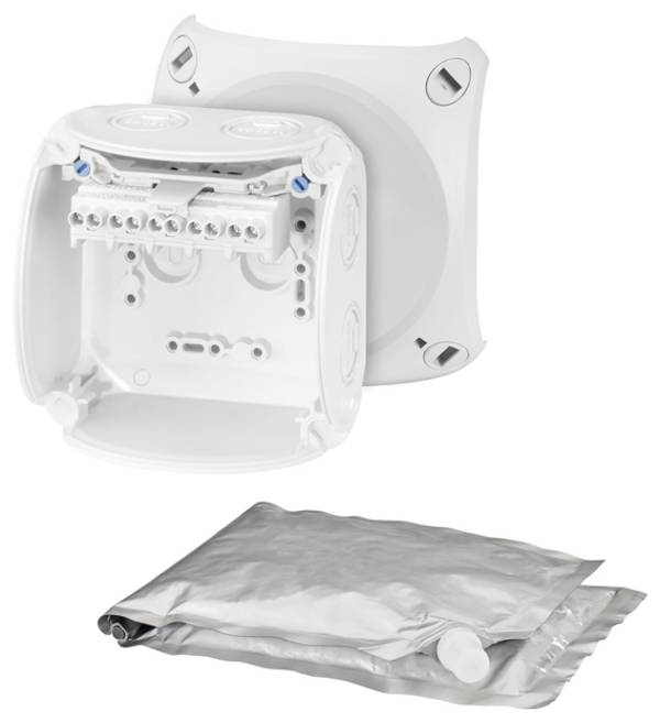 Hensel 62000101 Elosztó doboz halogénmentes, Plombálható, Időjárásálló (H x Sz) 104 mm x 104 mm  1 db