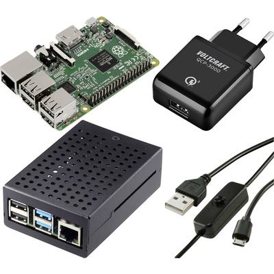 TRU COMPONENTS Pure Set Raspberry Pi® 2 B 1 GB 4 x 0.9 GHz Tápegységgel, Házzal