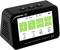 Légminőség-mérő készülék mutatja: AQI 6 (jó), PM2.5 4 µg/m³, CO2 410 ppm, TVOC 0,208 mg/m³, Hőmérséklet 21°C, Páratartalom 63%.