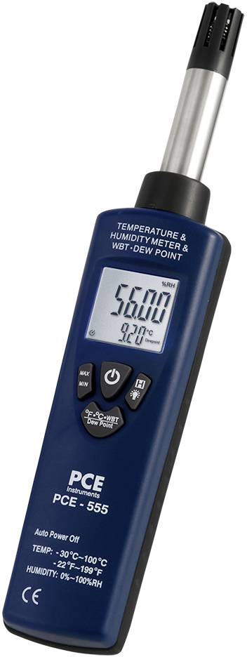 PCE Instruments PCE-555 Légnedvesség mérő Kalibráció (DAkkS) 0 % rF 100 % rF
