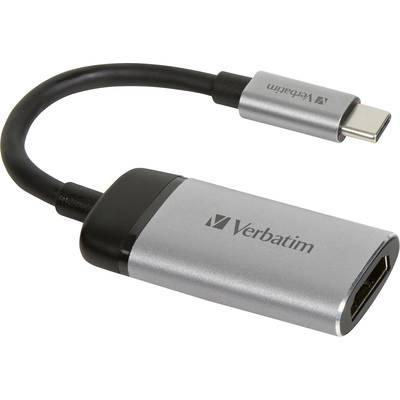 Verbatim 49143 USB-C® Átalakító [1x USB-C® dugó - 1x HDMI alj] Ezüst (matt)  0.10 m