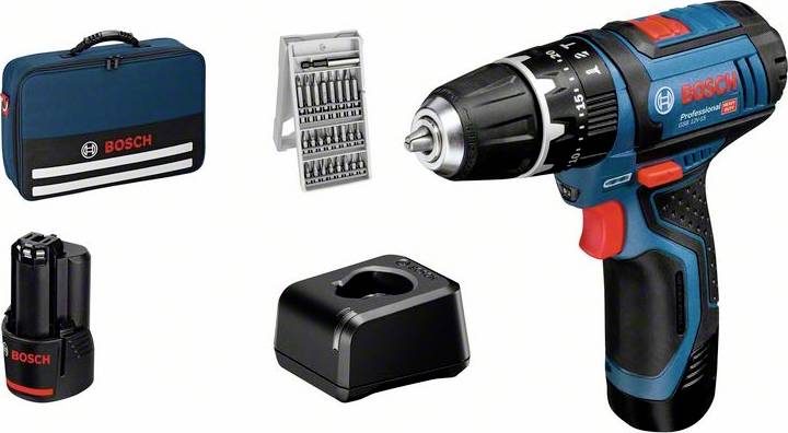 Bosch Professional GSB 12V-15 -Akkus ütvefúrógép 2. akkuval