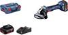 Bosch Professional GWS18V-7, B-Ware 06019H9005 BW Akkus sarokcsiszoló B osztályos áru (sérült/hiányos csomagolás) 125 mm 2. akkuval, Hordtáskával 18 V 4.0 Ah