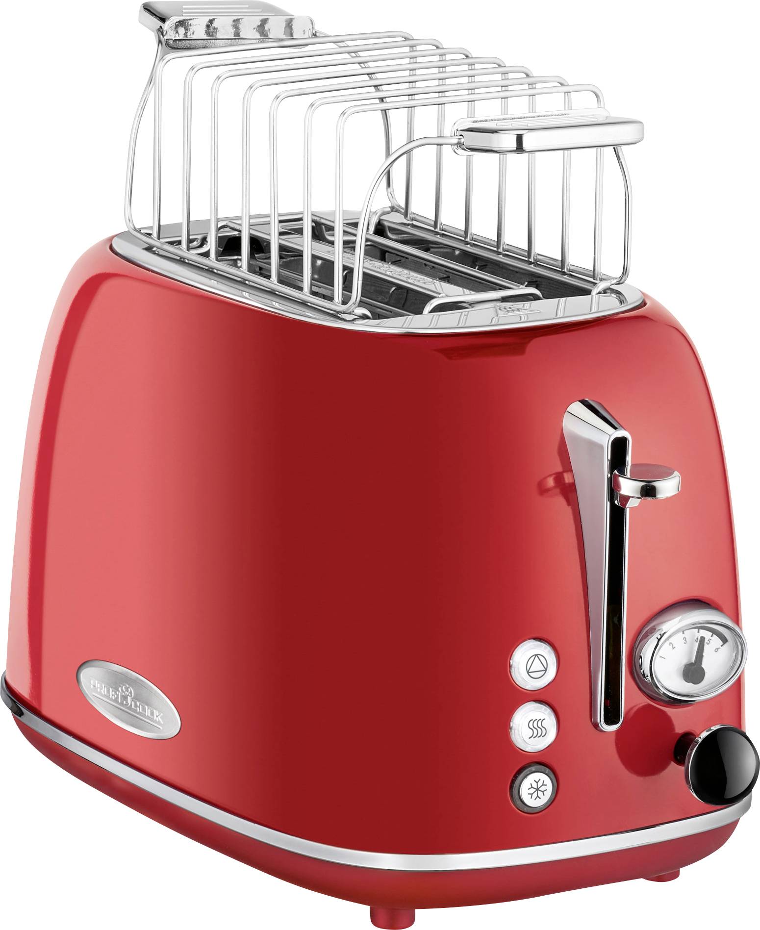 Profi Cook PC-TA 1193 Kenyérpirító Nemesacél, Piros