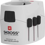 SKROSS 3 pólusú világutazó adapter 1 x USB és 1 x USB C csatlakozással