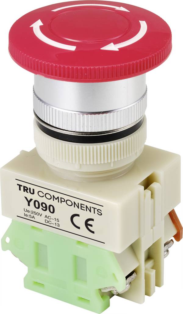 TRU COMPONENTS Y090 Vészkikapcsoló   5 A 1 nyitó IP40 1 db