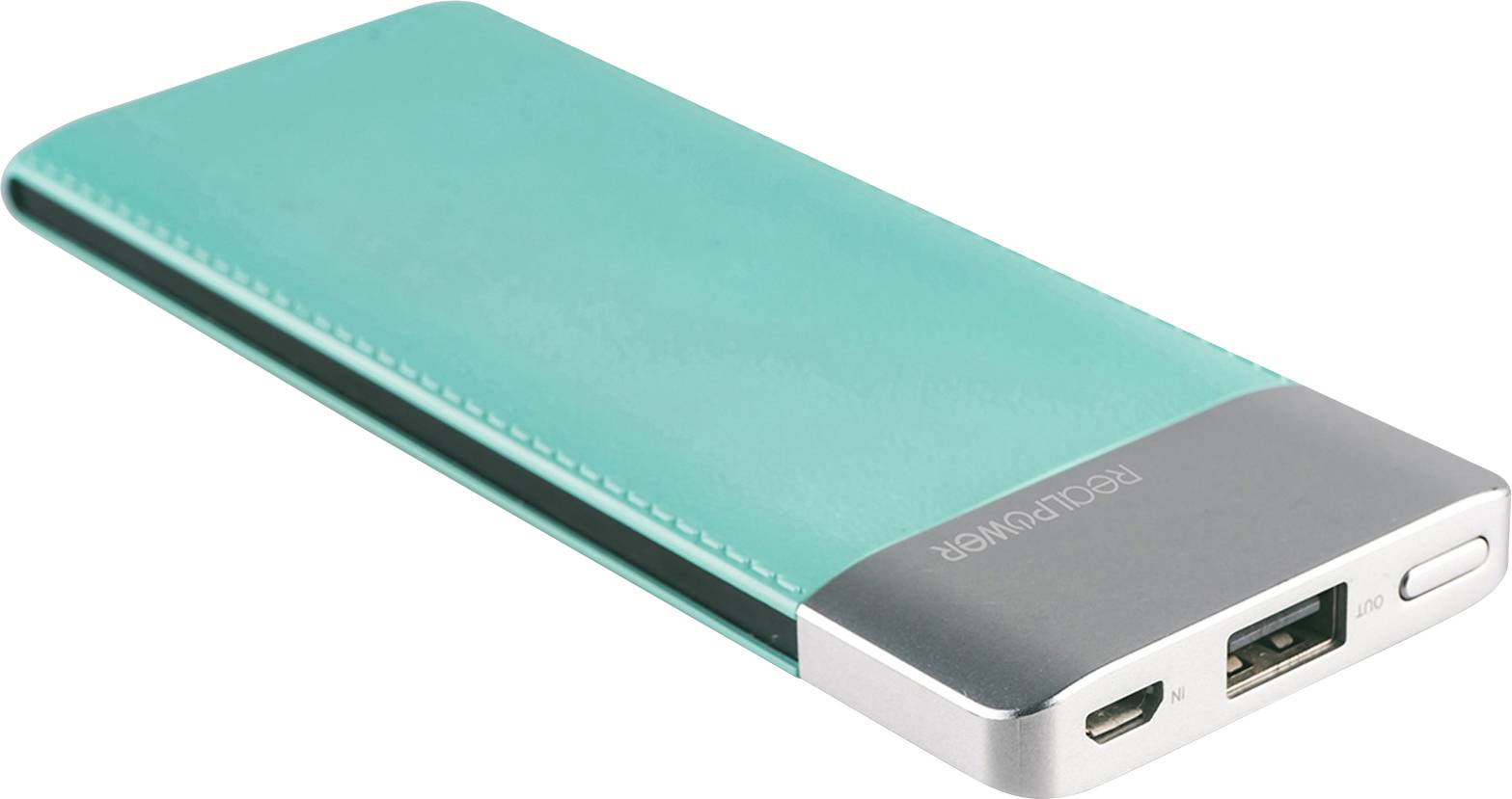 RealPower PB-5500 Powerbank 5500 mAh LiPo Ezüst, Zöld