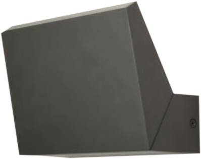 Fekete fali lámpa ferde dizájnnal, kültéri világításhoz.